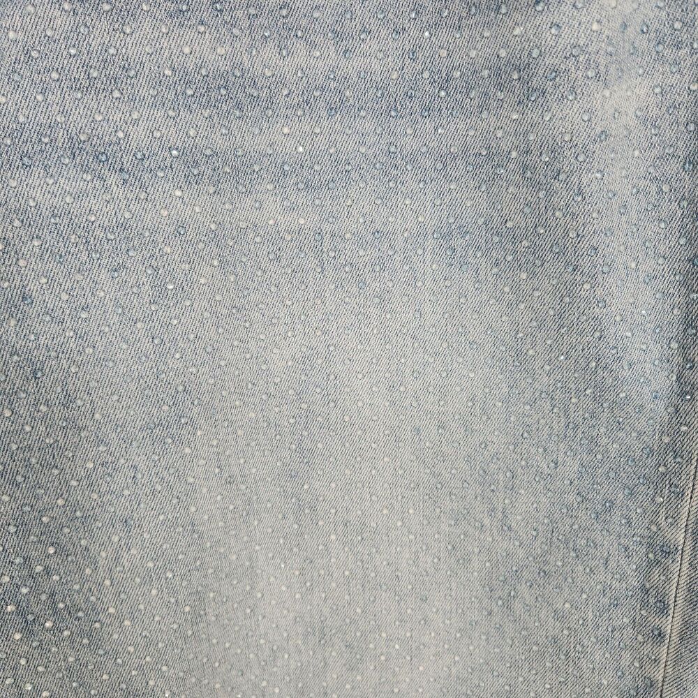 Lovervet‎ Indigo Blue 16W High Rise Wide Barrel Jeans Shimmering Embellishments - Picture 8 of 12